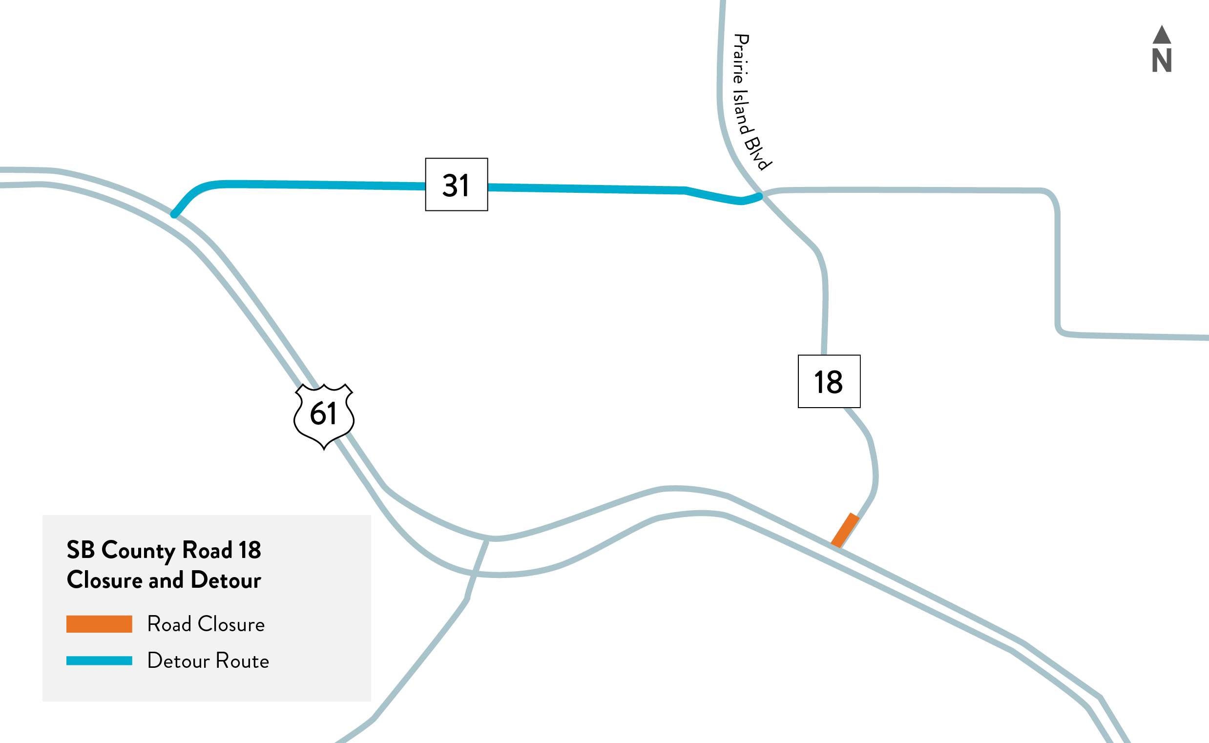 Phase 2 detour route