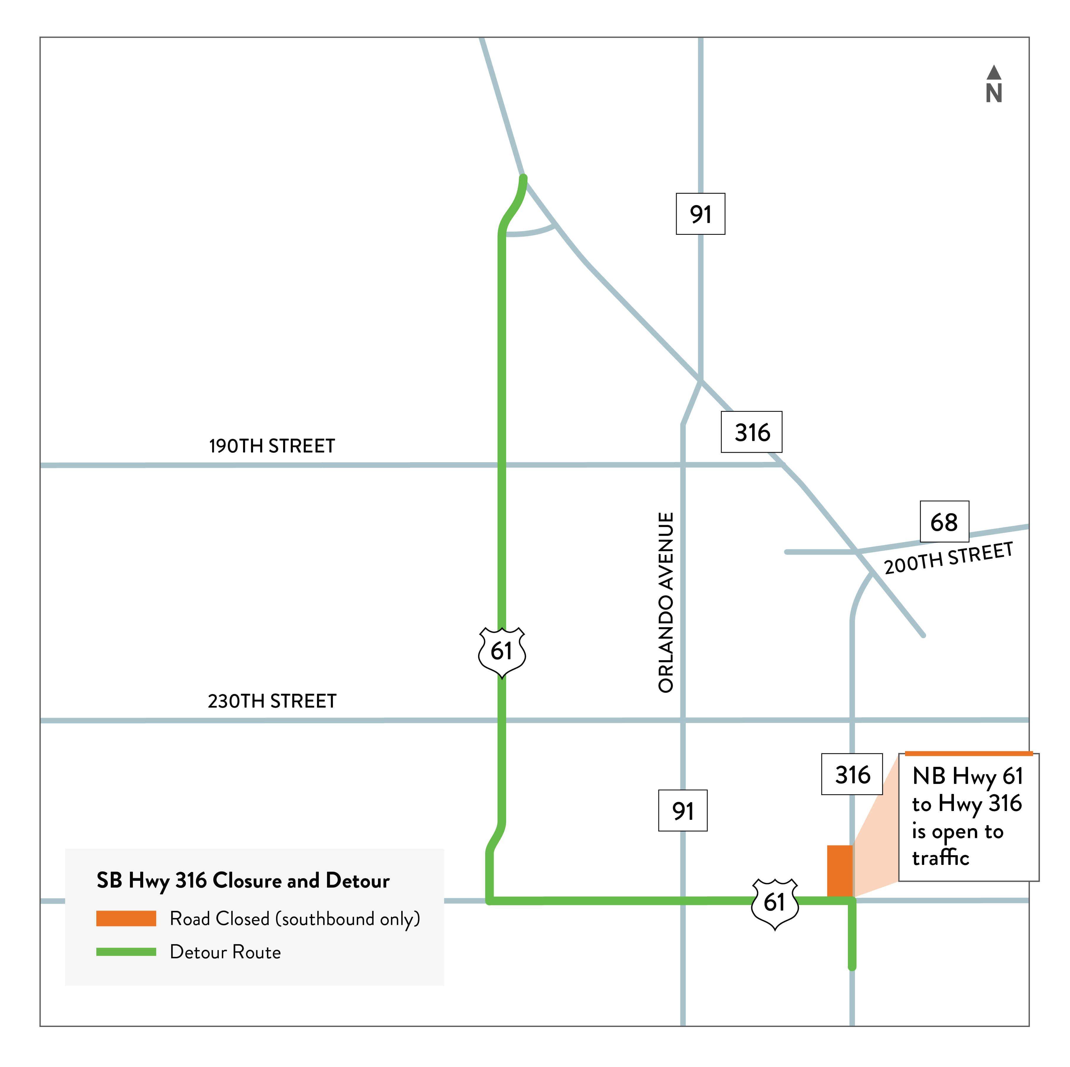 Phase 3 detour route